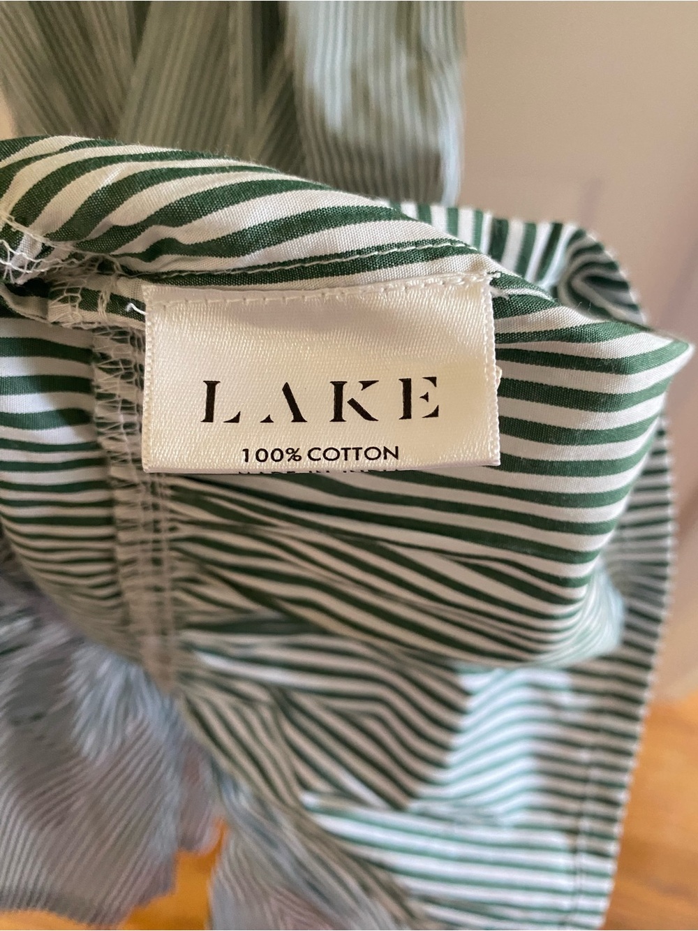 LAKE Striped Green Puff-Sleeve dress - Picture 7 of 7